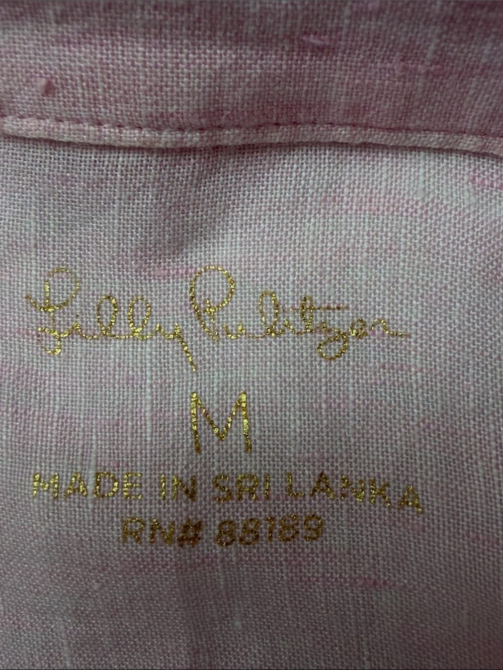 Lilly Pulitzer Light Pink Linen Button-Up Shirt - Picture 3 of 4